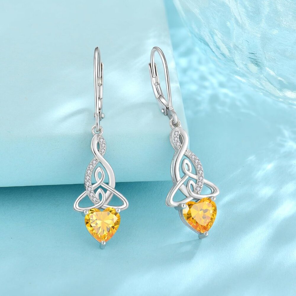 Infinity Celtic Knot Dangle Earrings Sterling Sil… - image 4